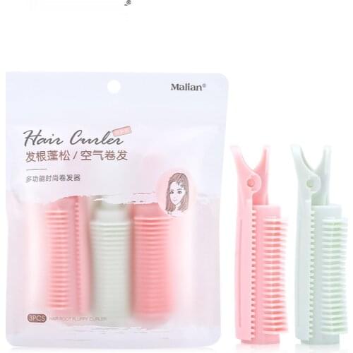 3pcs Hair Rollers Portable Self Adhesive Big Wave Professional Hair Curlers Rollers for Woman