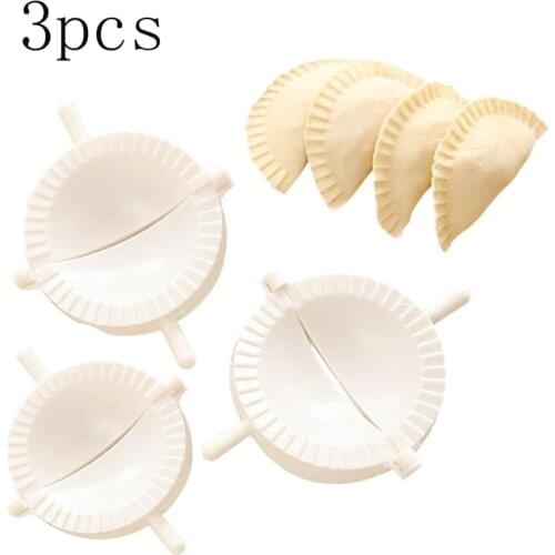 3PCS/SET Kitchen Dumpling Molds plastic Dough Press Dumpling Pie Ravioli Mould Cooking Pastry Chinese Food Jiaozi Maker