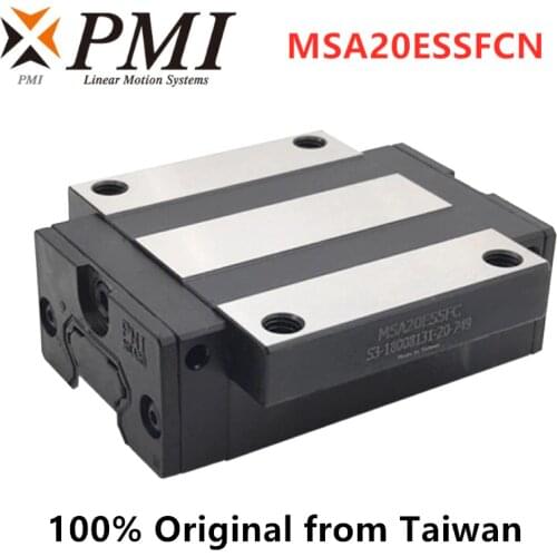 4pcs Taiwan PMI MSA20E MSA20ESSFCN flange linear guide slider carriage block MSA20E-N bearing for CO2 laser machine CNC router