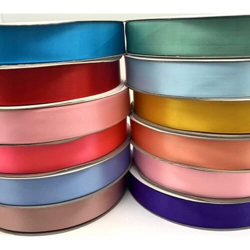 5yards/Lot 25mm Silk Satin Ribbon Polyester Ribbon For Handmade Bow Wedding Christmas Decoration Sewing Fabric