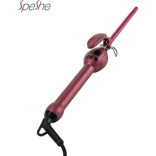 9mm Unisex Wand Hair Curler Small Barrel Skinny Hair Curling Iron Wand Professional Super Tourmaline Ceramic Slim Tongs Styling