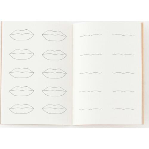 A4 Lip Chart Makeup Artist Exercise Book for Students and Hobbyists