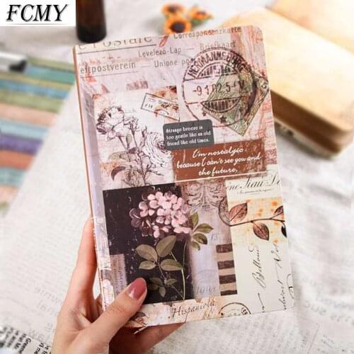 Retro Style Notebook A5 Color Page Journal Diary Book Home School Office Supply Diary Book Home School Office Supply Notebook