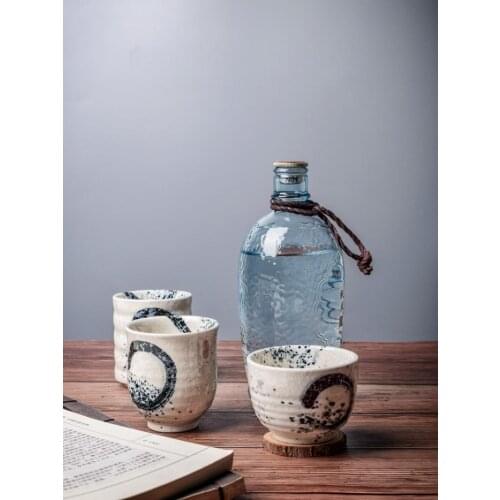 Cup Big Capacity Ceramic Tea Cup Hand Painted Porcelain Teacups Coffee Mug Straight-Colored Water Milk Sake Glasses