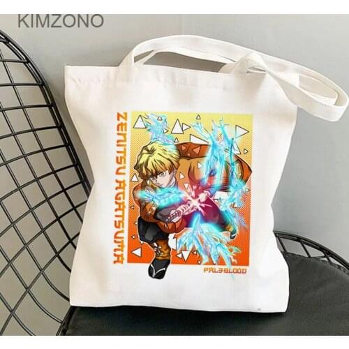 Demon Slayer shopping bag bolsas de tela cotton shopper grocery shopper reusable bag net reusable string grab