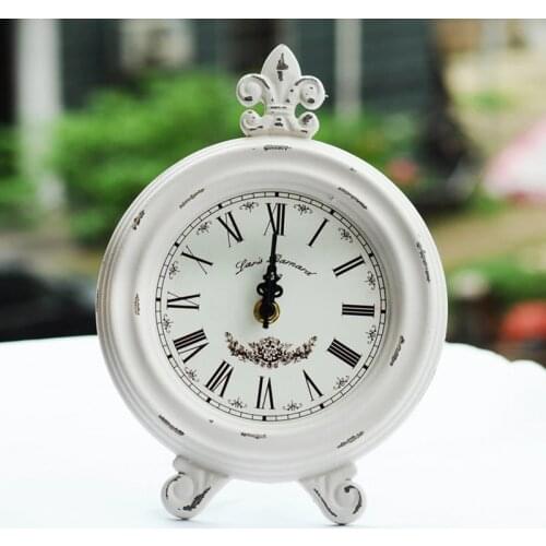 Wooden Desk Clock Retro Nostalgic Simple Table Clock Hanging Art Home Wall Ornament B1