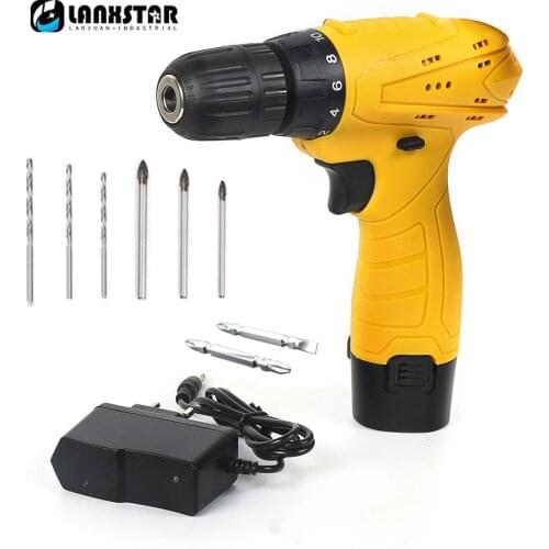 LANXSTAR Electric Drill Cordless Drills Woodworking Screwdrivers Multifunction Wireless Drill Handle Drill-set