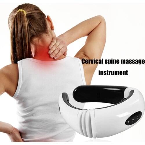 Electric Neck Massager Pulse Back 6 Modes Far Infrared Heating Pain Relief Tool Health Care Relaxation Machine Cervical Vertebra