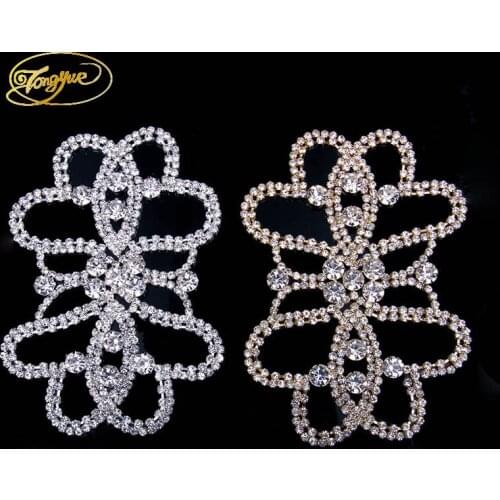 Rhinestone Applique Garment Sewing Wedding Dress Decoration DIY Strass Sparkling Adornment Crafts For Garment Accessory