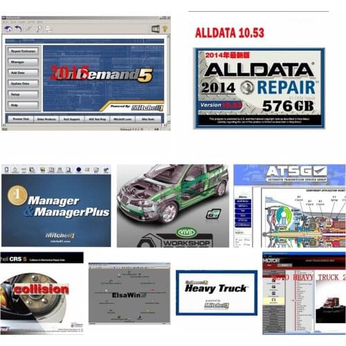 Hot Alldata & OD5 auto diagnostic repair software all data V10.53+mi..ll on de..d 2015+atsg+elsawin autodata 1tb hdd usb3.0