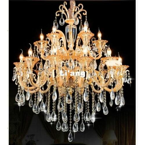 Free Shipping D100cm Golden Crystal Chandelier Fixture LED Modern Crystal Lustres For Living Room Dining Room Bedroom Lighting