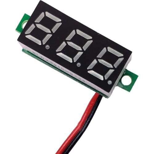0.28inch DC2.4-30V LED Display Volmeter Electrical Digital Voltage Meters Portable Adjustable accuracy Voltage Measuring 2 lines