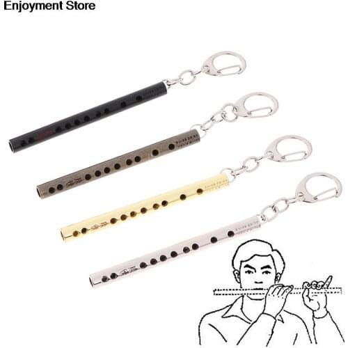 Mini pocket Musical Instrument Keychain Cosplay prop Accessories flute keyring key chain Pendant new