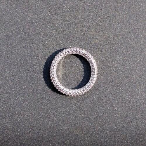 S925 sterling silver ring July new original ring full diamond ring female fashion punk style jewelry banquet party attende