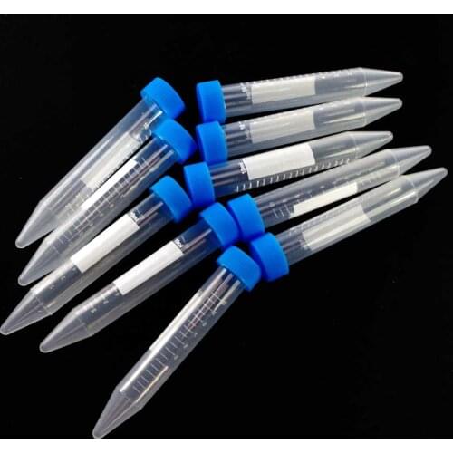 100pcs Scale line 10ml Laboratory Plastic Centrifuge tube V-bottom with screw cap For Sample Specimen
