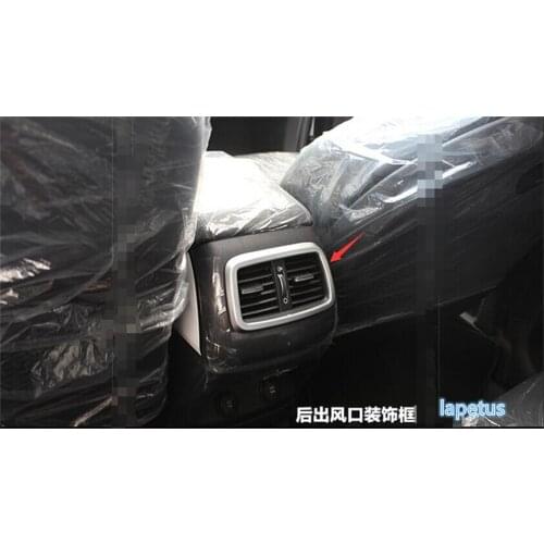 Lapetus Matte Interior Refit Kit For KIA Sorento L 2015 - 2019 ABS Armrest Box Rear Air Conditioning AC Outlet Vent Cover Trim