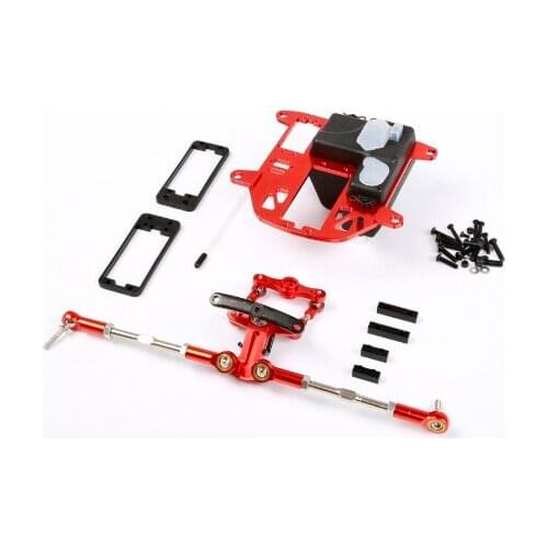 CNC Metal Steering System with Plastic Battery Case Kit for 1/5 HPI Rovan Km BAJA 5B 5T 5SC Rc Car Parts