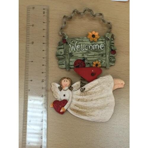Fashion vintage resin little angel home decoration finaning,door plate.welcome sign.Pendant.pingente de resina