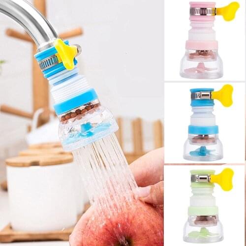 360 Degree Rotatable Kitchen Faucet Spray Head Tap Durable Flexible Extender Splash-Proof Faucet Filter Nozzle Purifier