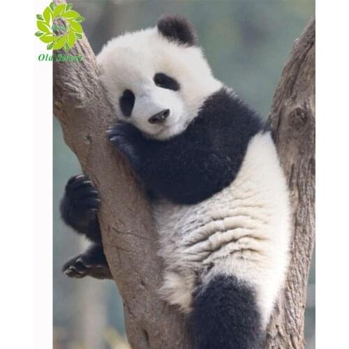 O NEW Diamond Painting Panda Full Square/Round Diamond Embroidery Animal Pictures Of Rhinestones Diamond Mosaic Home Decoration