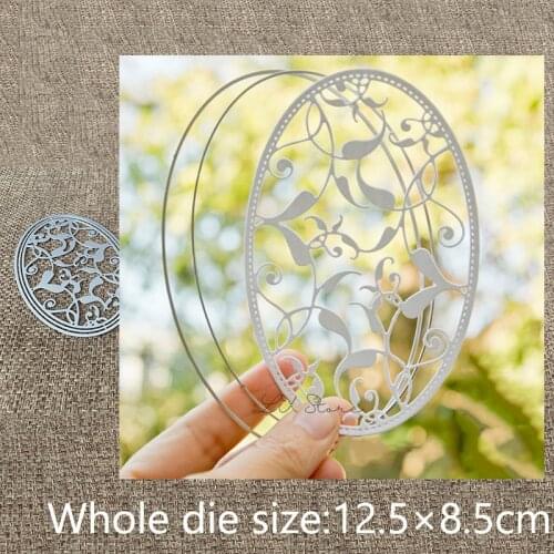 New Design Craft Metal stencil mold Cutting Dies 3pcs lace oval decoration scrapbook die cuts Album Paper Card Craft Embossing