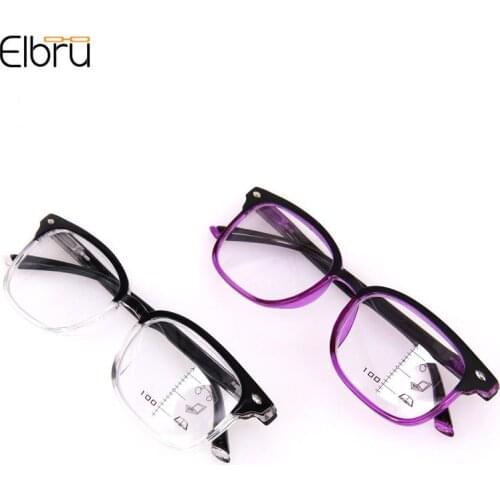 Elbru Reading Glasses Women&Men Intelligent Progressive Reading Glasses Multifocal Hyperopia Eyeglasses For Elder Unisex+1to+3