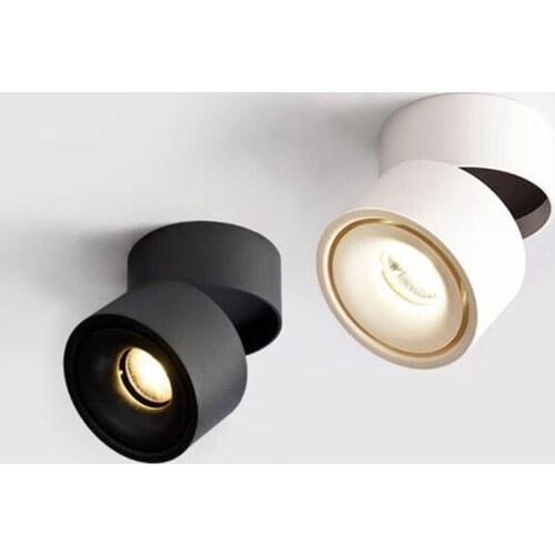 Surface Mounted Foldable 360-degree Rotating LED Downlight Ceiling Light AC85-265V 5W 7W 10W 12W Dimmable LED Ceiling Spotlight