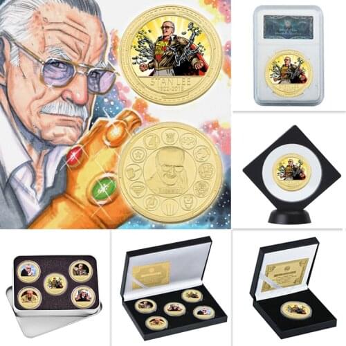 Gold Plated Coins Commemorative Coins Collectibles Challenge Coins with Coin Holder Original Gift for Man Kids Dropshipping
