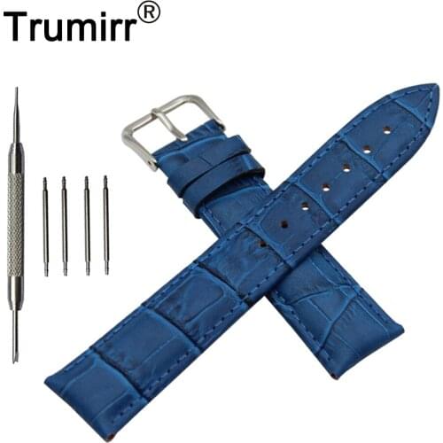 22mm Croco Genuine Leather Watch Band for LG G Watch W100 / W110 / Urbane W150 Stainless Pin Buckle Strap Wrist Belt Bracelet