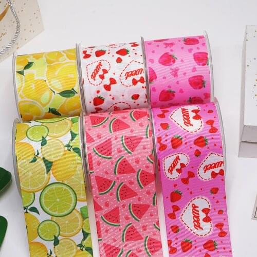 DIY Cartoon Fruit Printed Grosgrain Ribbon For Craft Supplies Sewing Accessories 5 Yards, Planar Resins Mold 10 Pieces. 54547