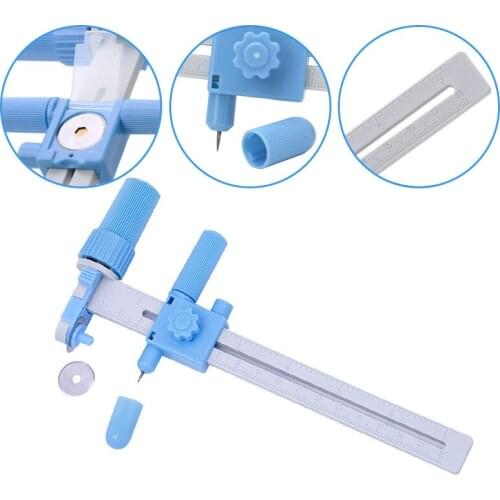 Sewing Rotary Circle Cutter Rotary Compass Tool Leather Quilting Cutting Tool Fabric Patchwork Knife Leather Craft Tool