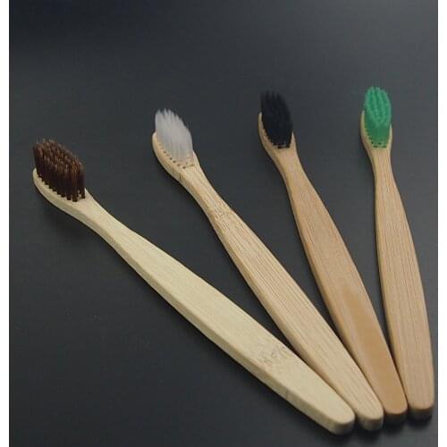 DR.PERFECT 4PCS/lot multi color environment Eco friendly wooden Bamboo Toothbrush tongue scraper Oral Care Soft Bristle