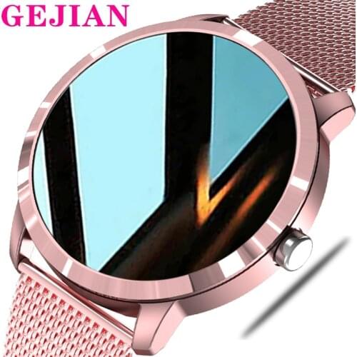 GEJIAN Woman Smart Watch Women Physiological Heart Rate Blood Pressure Monitor For Android IOS Waterproof Ladies smartwatch +Box