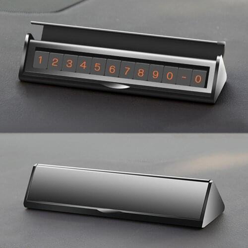 Car Sticker Temporary Parking Card Stop Drawer Style Hidden Phone Number Plate 2020