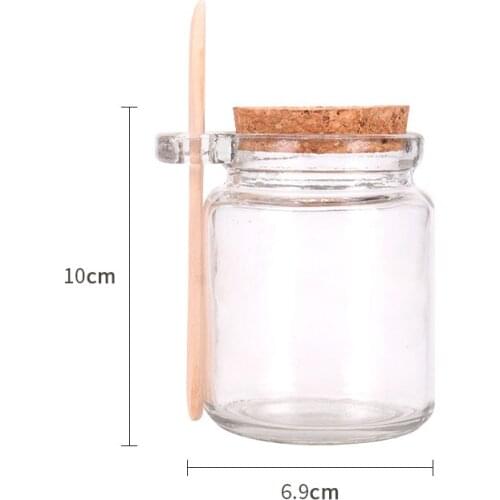 Convenient Glass Jar With Lid Kitchen Spices Storage Bottle Shower Salt Container Coffee Tea Seasoning Organizer Jars With Spoon