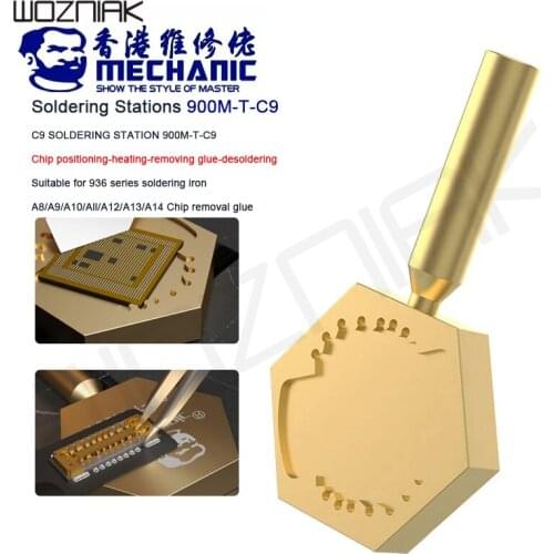 Mechanic C9 universal heating table Pure copper Miniature CPU IC glue remov desoldering Electric Solder Iron Tip for 936 Station