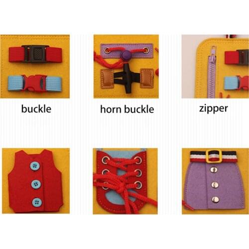 Busy Board Button Shoes Lace Belt Dressing Skills Montessori Airplane Toy