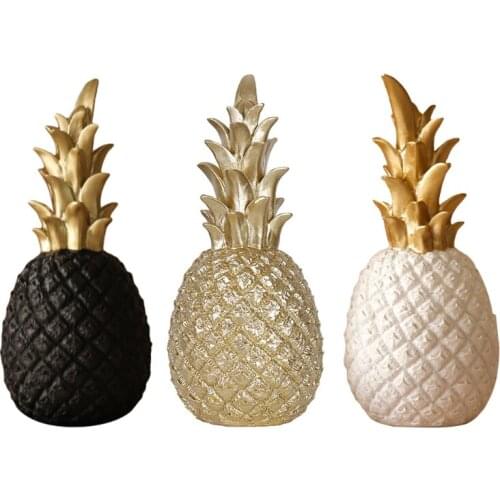 Golden Modern Nordic Style Pineapple Ornament Desktop Creative Metal Finishes Window Home Livingroom Ramadan Decoration