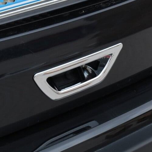 For X TRAIL X-trail Xtrail Rogue T32 ABS Chrome 2014-2018 rear door bow Styling Rear Tail Door Bowl Trim cover sticker 1pcs