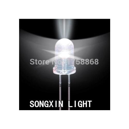 1000 x LED 5mm White Urtal Bright Light Bulb led lamp Electronic Components 20000 MCD F5MM Emitting Diodes Lots 1000pieces