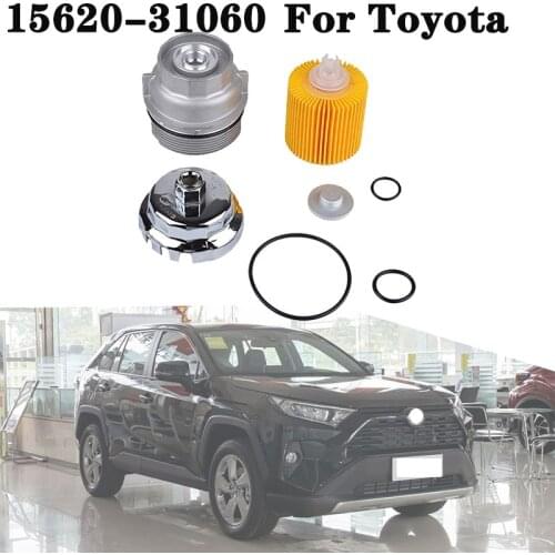 15620-31060 Car Oil Filter Housing Cap with Cap Plug and Wrench kit Fit for Toyota Sienna RAV4 Venza Camry Avalon Highlander New