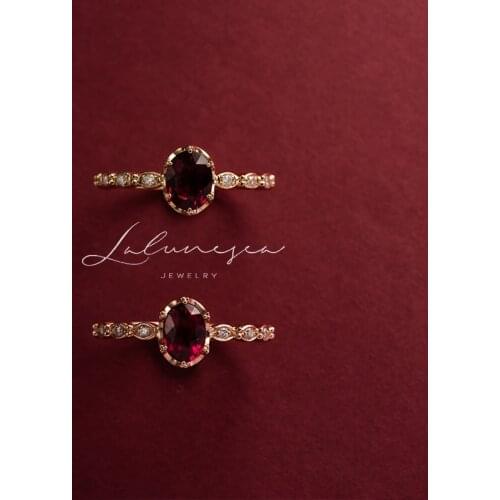 2021 Rouge Rupee Ruby Tourmaline Ring S925 Sterling Silver Zircon, Elegant Retro Luxury Exquisite Year-End Gift And New Year Gif