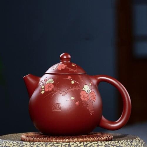 210ml Yixing Kung Fu Zisha Teapot Handmade Tea Pot Purple Clay Tea Pot Chinese Tea Ceremony custom Gift Puer Oolong Tea Pot