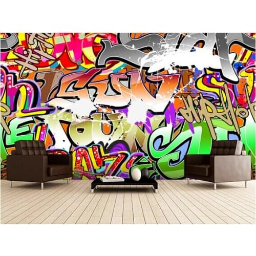 Custom 3D art wallpaper, Graffiti Art Urban murals for apartment building in the background of the wall vinyl papel de parede