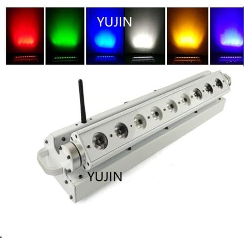 4pcs/lot led wall washer dmx 9x18w rgbwa uv led rechargeable battery wall decoration lighting for dj