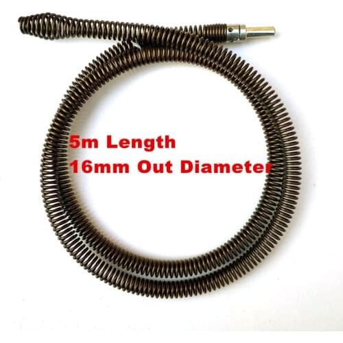5m Drain Sewer Dredge Device Kitchen Household Sewer Dredging Device Spring Pipe Cleaning Tool Extension Spring With Connector