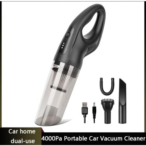 Deli Wireless Vacuum Cleaner For Car Portable Vacuum Cleaner 4000Pa Power Suction 2000mAh Lithium Battery USB Charging 7.2V