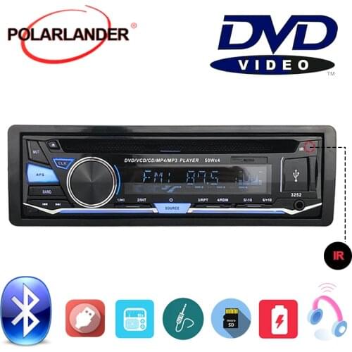BT Bluetooth Car Radio Stereo 1 DIN Removable panel Audio Music CD DVD MP3 player FM AUX IN USB SD card With Remote Control