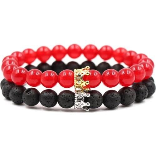 Hot 2pcs/set 17 Style Couples Distance Bracelet Natural Stone Party Beaded Bracelet For Men Women Friend Gift Strand Jewelry