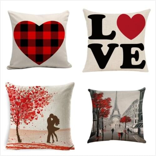 Lovers Series Cushion Cover ValentineS Day Confession Pillow Case Cushion Case Sofa Car Pillowcase 45*45cm Kussenhoes Cojines